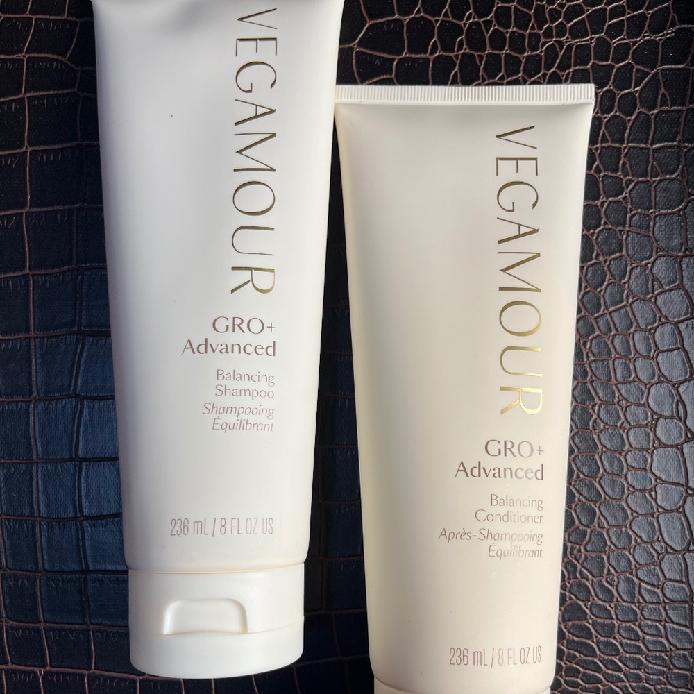 Vegamour GRO+ Advanced Balancing Shampoo and Conditioner Set Sealed Tubes